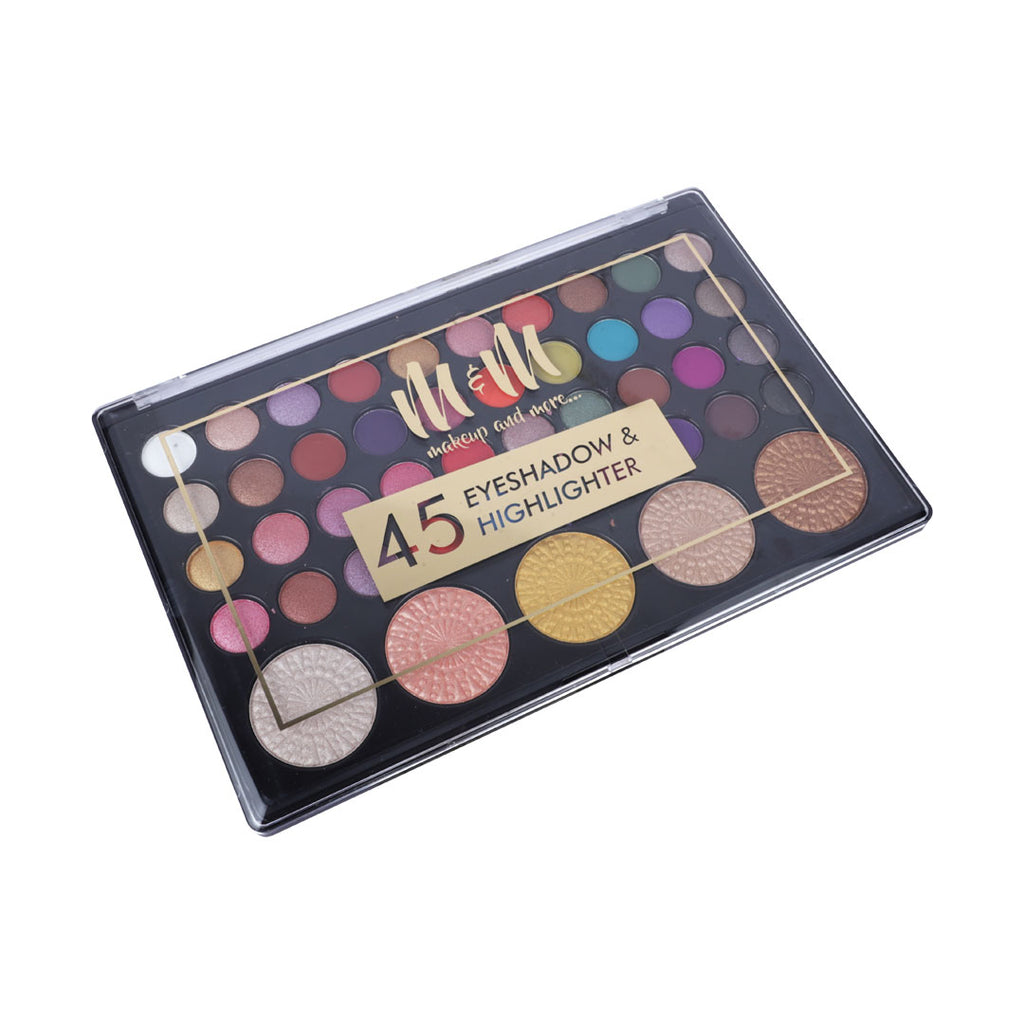 45 Color Eyeshadow & Highlighter Palate