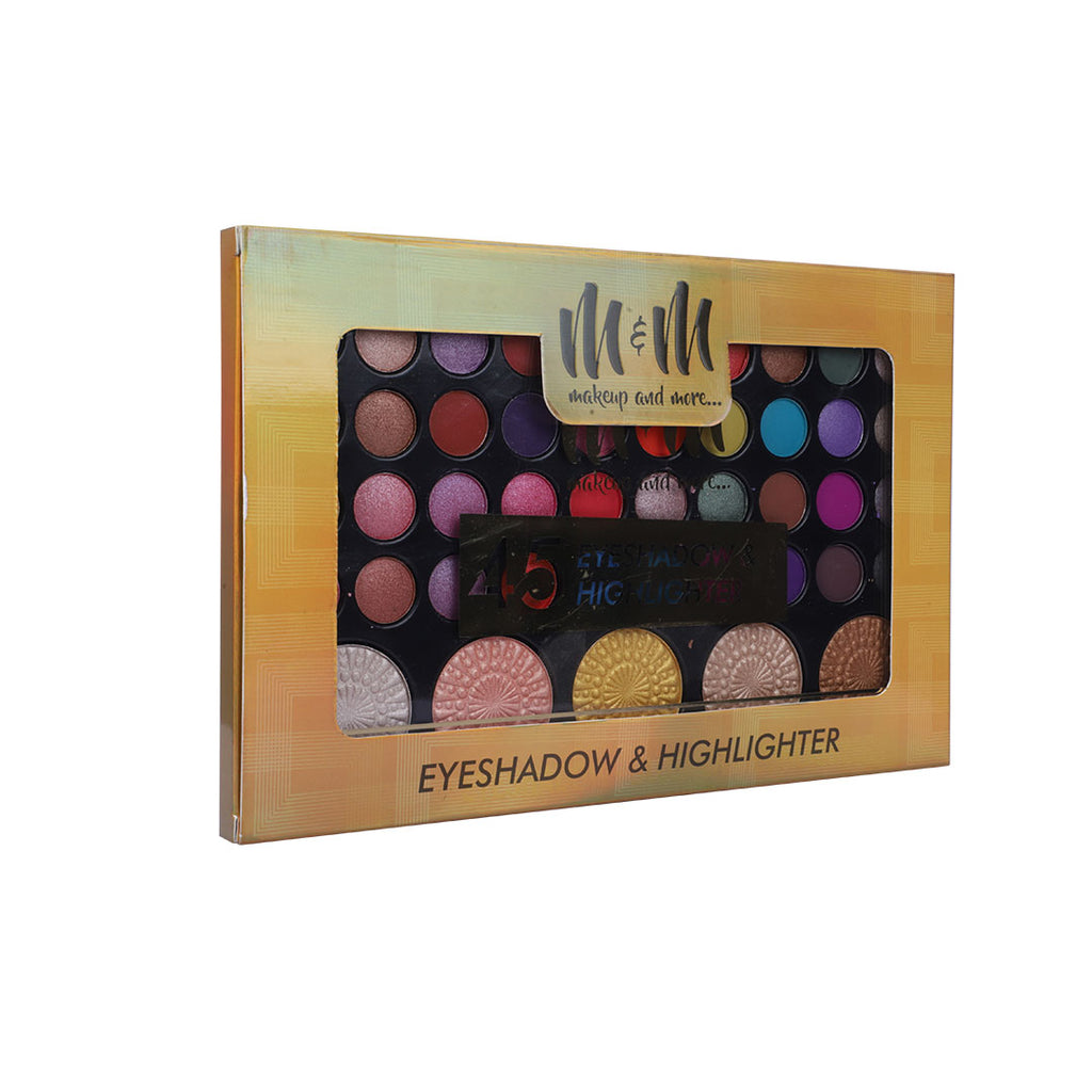 45 Color Eyeshadow & Highlighter Palate