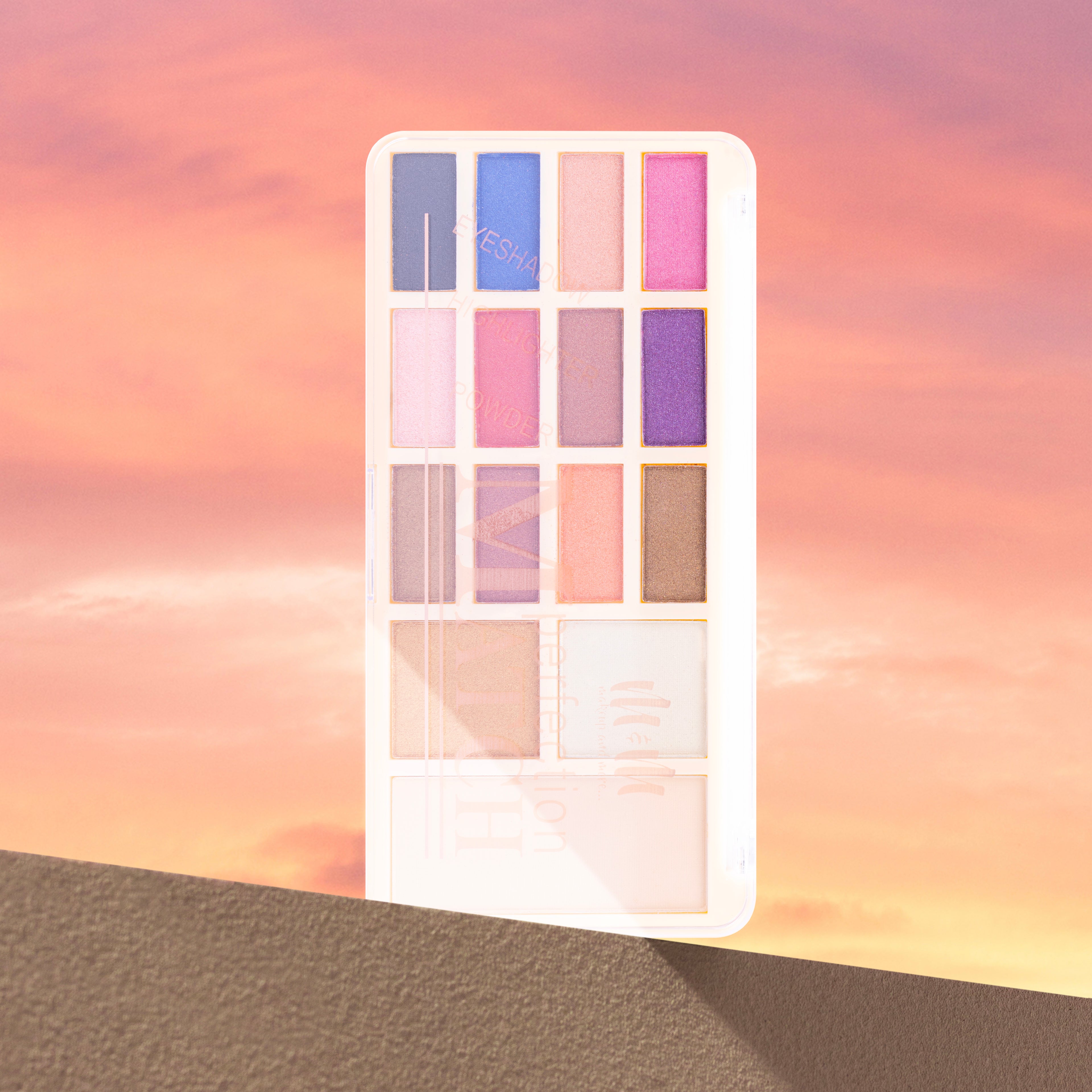 12 COLOR EYESHADOW + 2 COLOR + 1 COMPACT HIGHLIGHTER POWDER_2