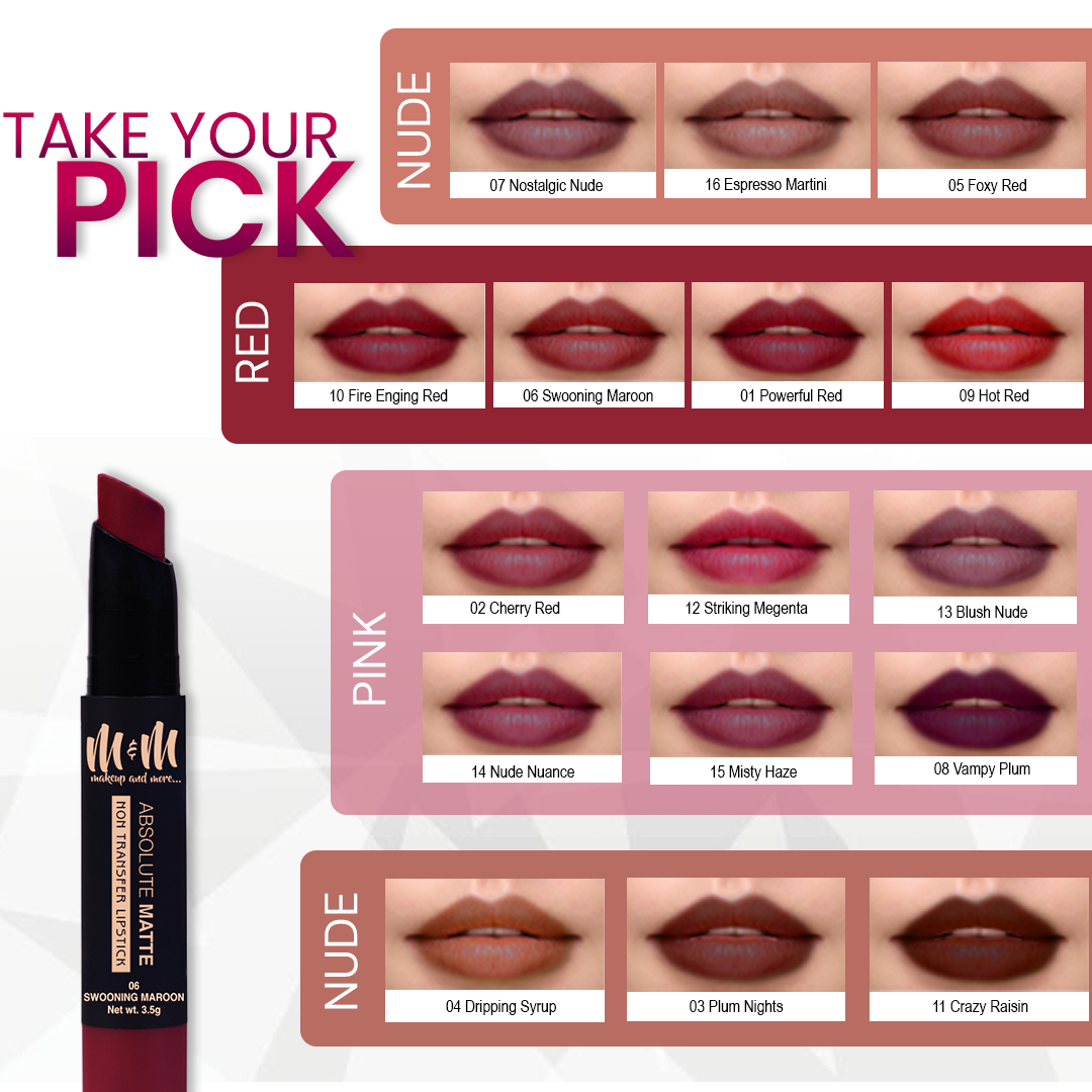 Absolute Matte Non Transfer Lipstick