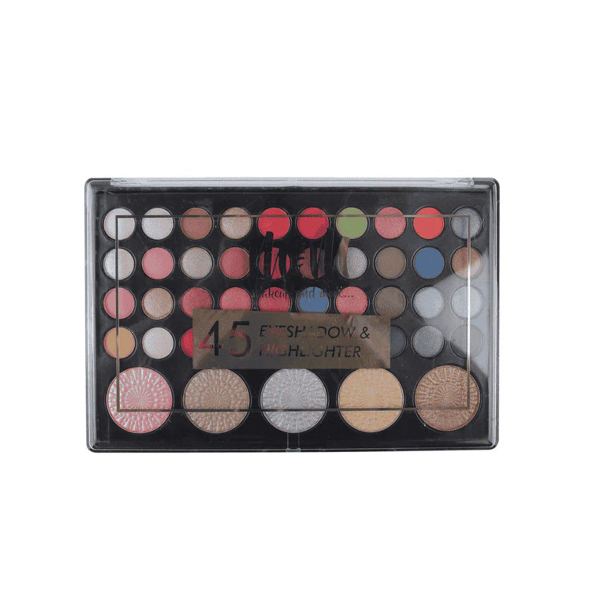 45 Color Eyeshadow & Highlighter Palate