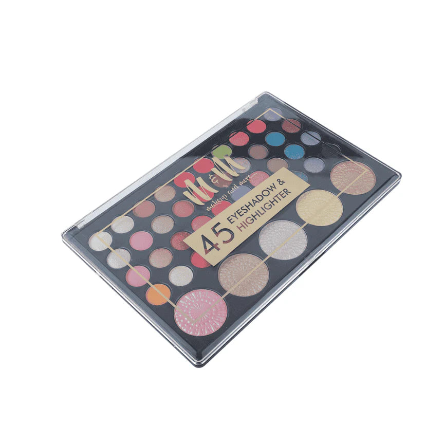 45 Color Eyeshadow & Highlighter Palate